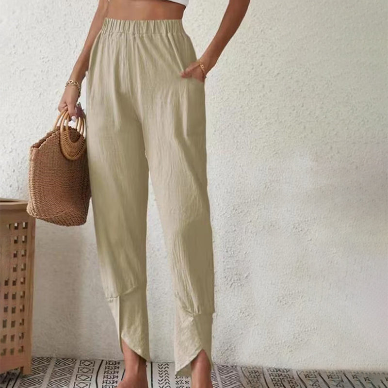 ELLA | SLIT-HEM TAPERED PANTS