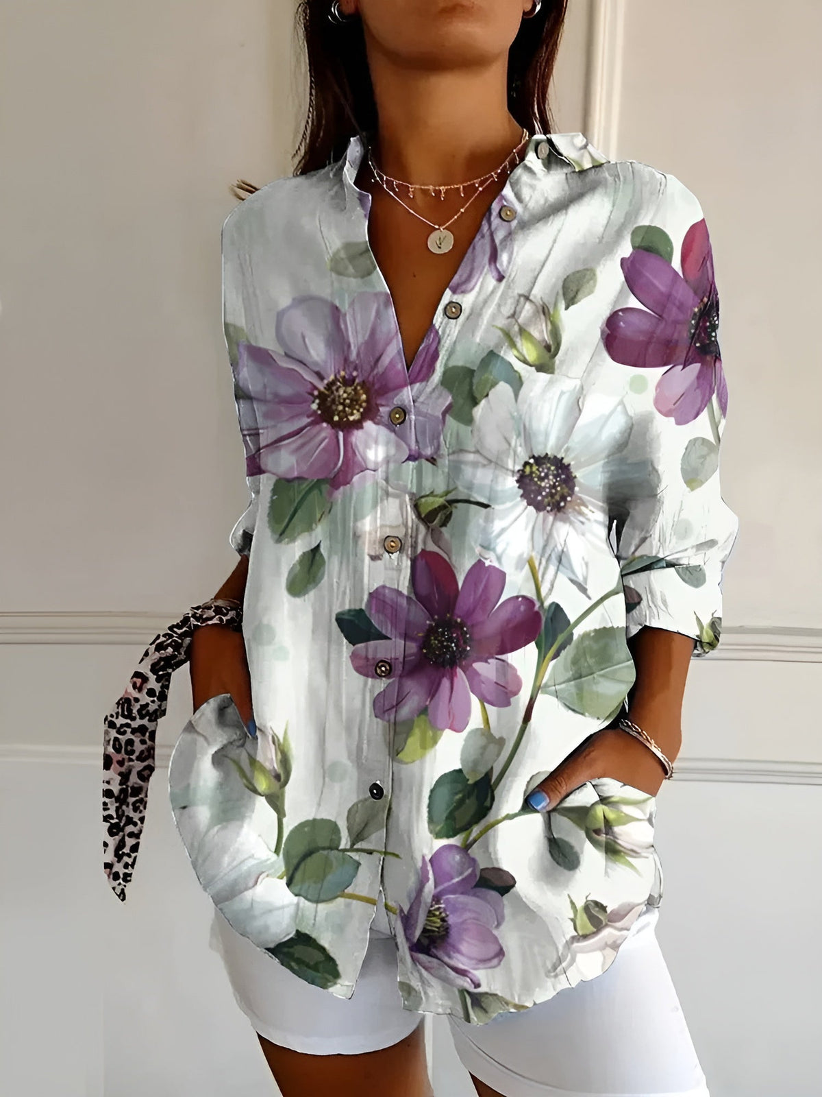 HAYLEY | FLORAL BREEZE BUTTON-UP SHIRT
